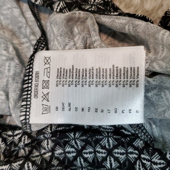 Jean Pascale Dress Tie Waist Black/white M - Picture 4 of 8